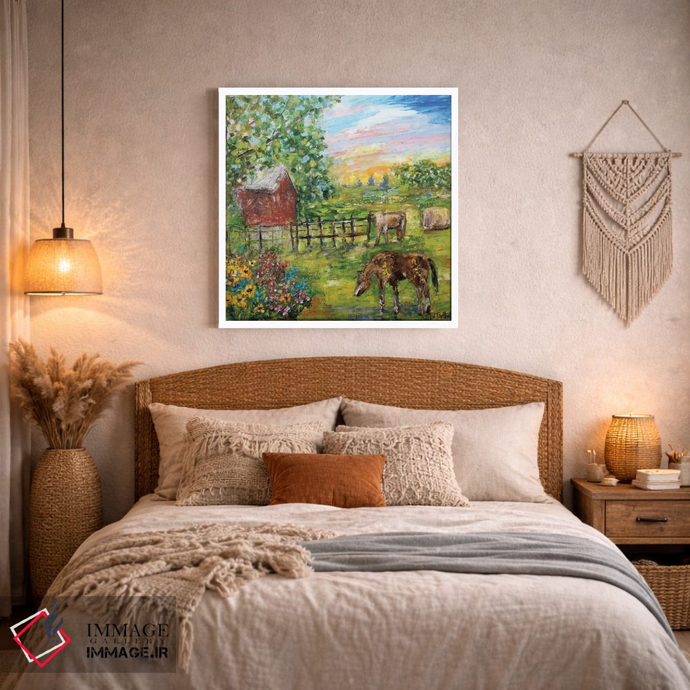 تابلو دکوراتیو روزی در مزرعه اثر کارن تارلتون - D4W