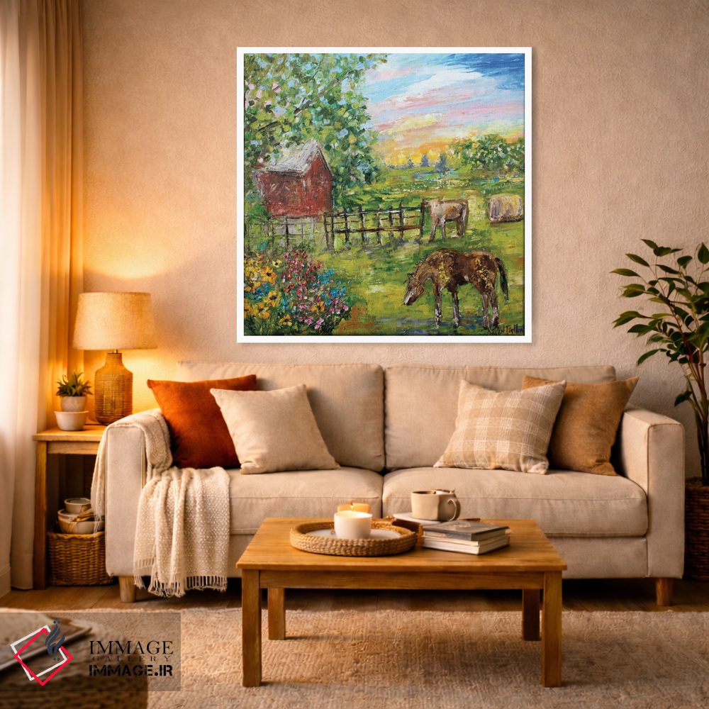 تابلو دکوراتیو روزی در مزرعه اثر کارن تارلتون - D3W