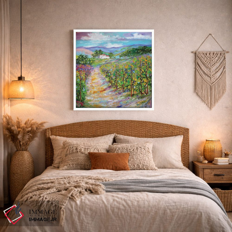 تابلوی نقاشی روغن اصل دره ناپا کالیفرنیا اثر کارن تارلتون - D2W