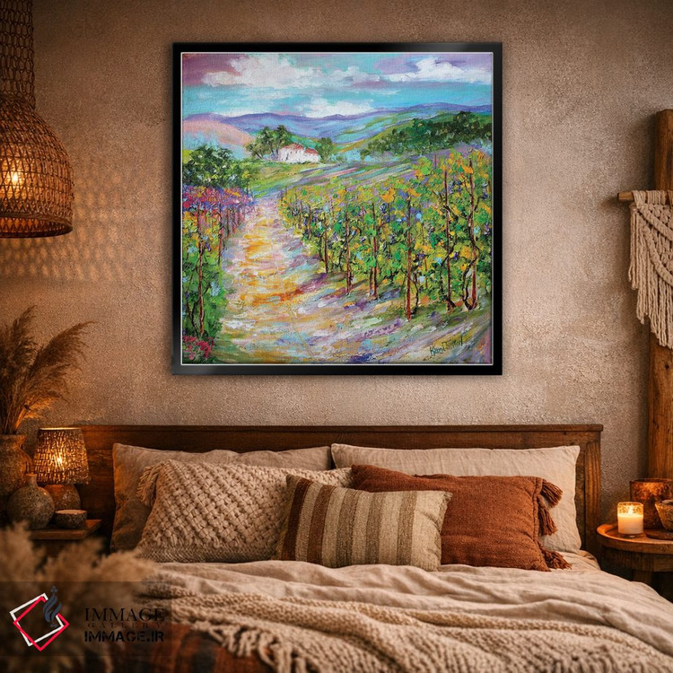 تابلوی نقاشی روغن اصل دره ناپا کالیفرنیا اثر کارن تارلتون - D1B