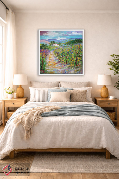 تابلوی نقاشی روغن اصل دره ناپا کالیفرنیا اثر کارن تارلتون - D4W