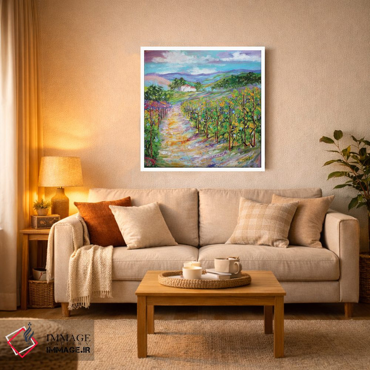 تابلوی نقاشی روغن اصل دره ناپا کالیفرنیا اثر کارن تارلتون - D3W