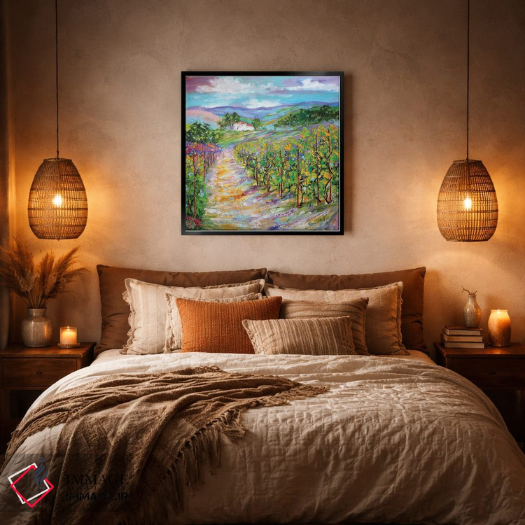 تابلوی نقاشی روغن اصل دره ناپا کالیفرنیا اثر کارن تارلتون - D6B