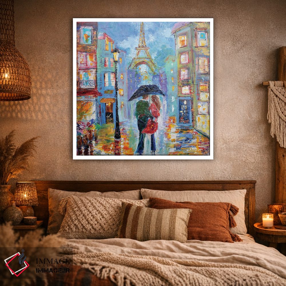 تابلو دکوراتیو عشق گرگ ومیش پاریس اثر کارن تارلتون - D1W