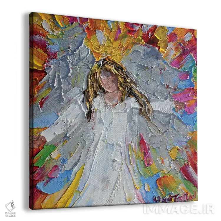 تابلو دکوراتیو شادی فرشته اثر کارن تارلتون - نمای پرسپکتیو محصول