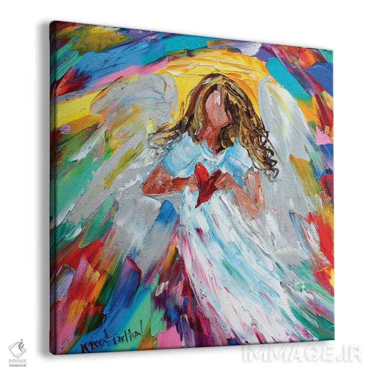 تابلو دکوراتیو فرشته قلبم اثر کارن تارلتون - نمای پرسپکتیو محصول