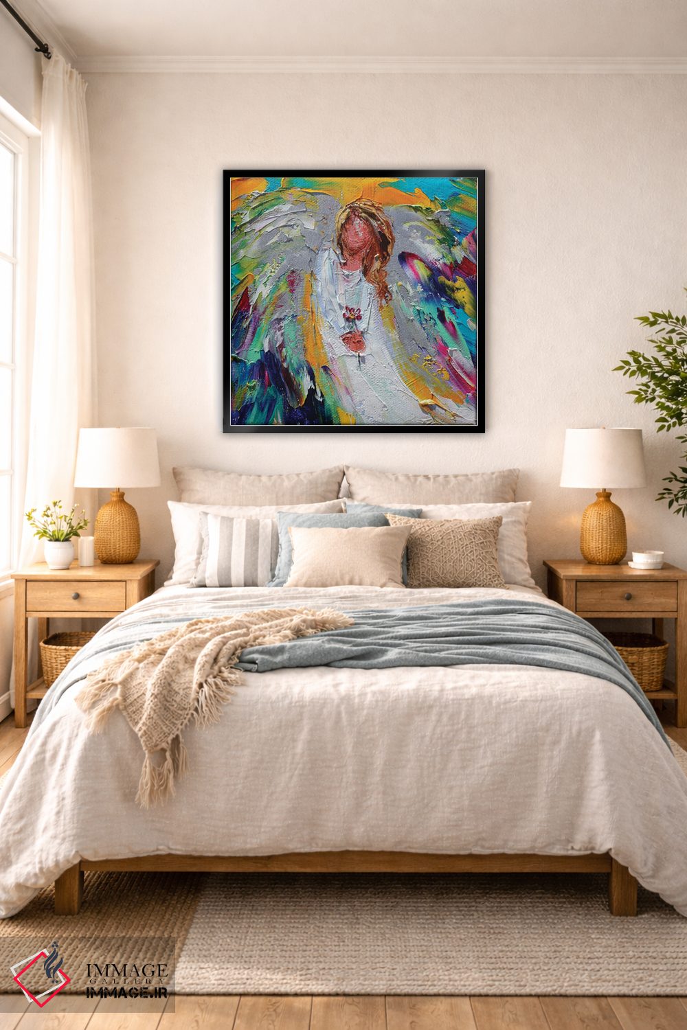 تابلو دکوراتیو فرشته بهاری شادی اثر کارن تارلتون - D6B