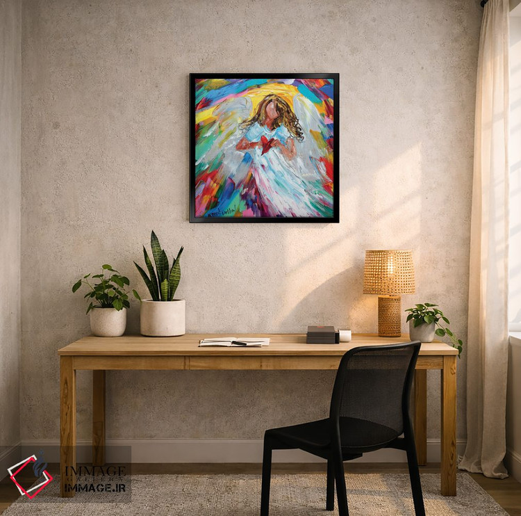 تابلو دکوراتیو فرشته قلبم اثر کارن تارلتون - D6B