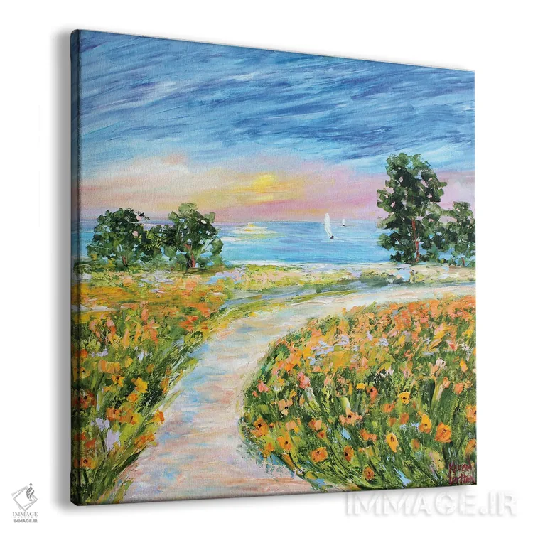 تابلو دکوراتیو شقایق های ساحلی اثر کارن تارلتون - نمای پرسپکتیو محصول