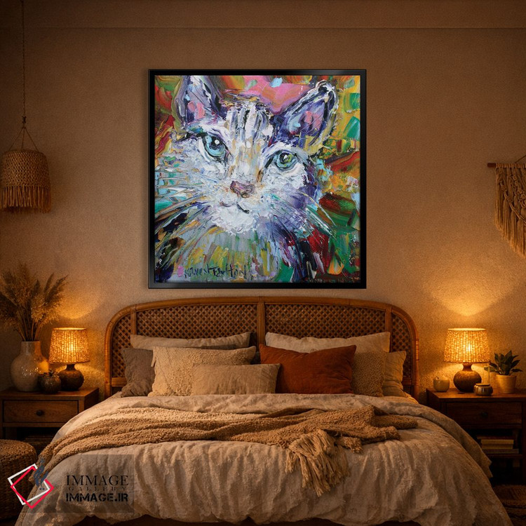 تابلو دکوراتیو عشق گربه ای اثر کارن تارلتون - D1B