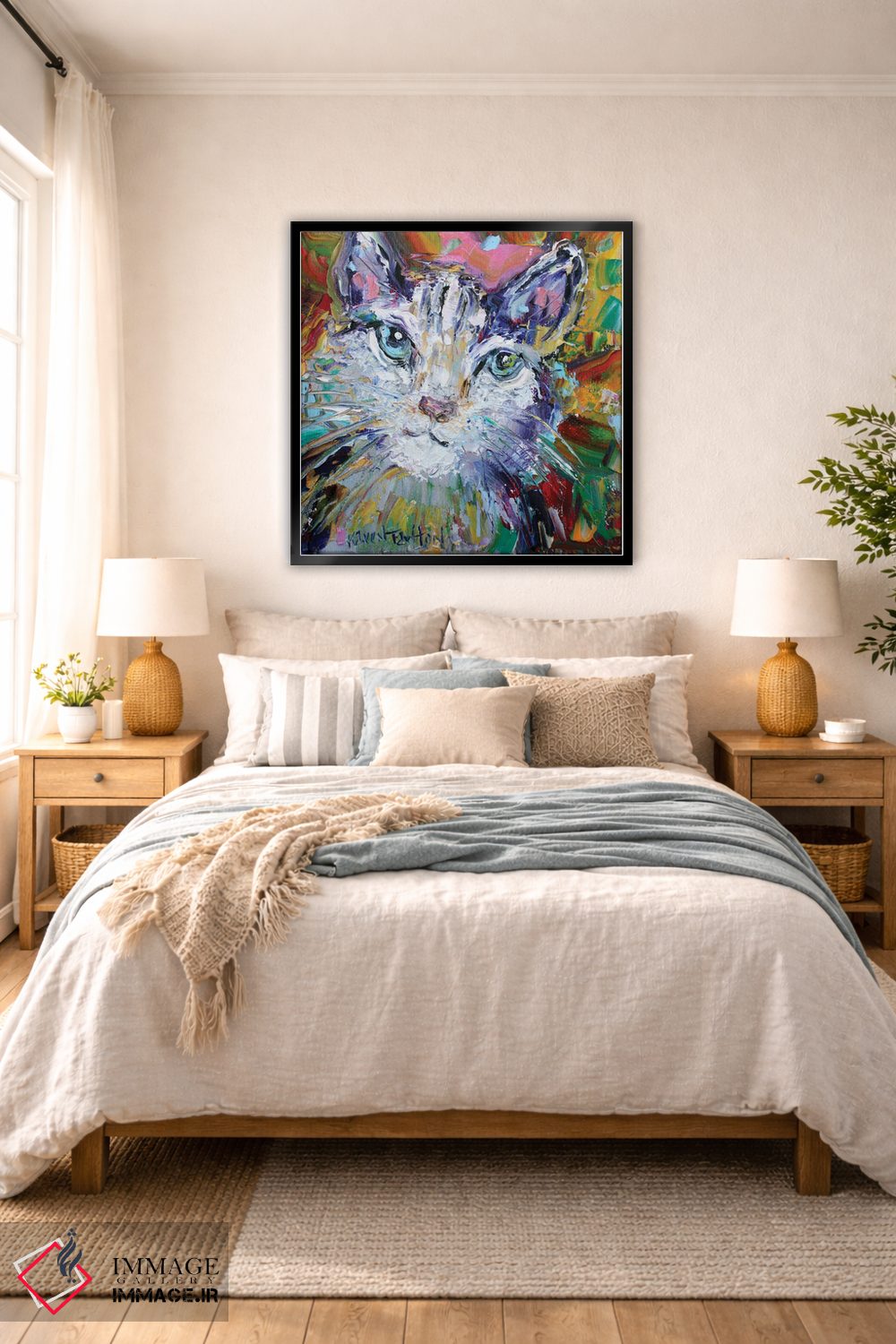 تابلو دکوراتیو عشق گربه ای اثر کارن تارلتون - D6B