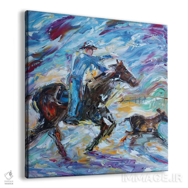 تابلو دکوراتیو کابوی اثر کارن تارلتون - نمای پرسپکتیو محصول