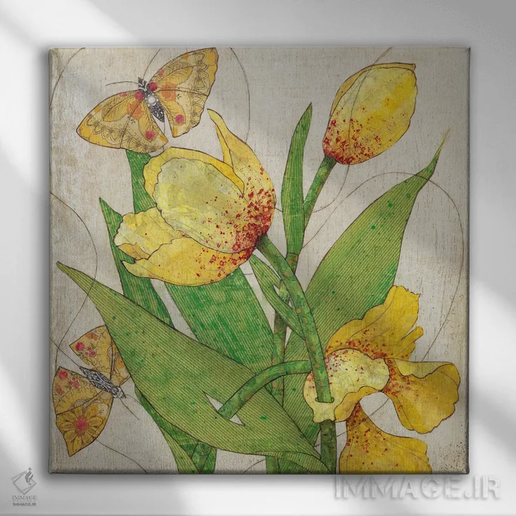 تابلو دکوراتیو درهم تنیده اثر کارن سیکیه - نمای روبهرو روی دیوار