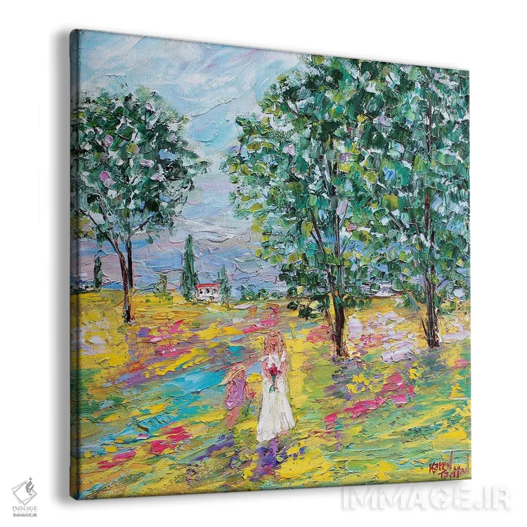 تابلو دکوراتیو مادر و کودک اثر کارن تارلتون - نمای پرسپکتیو محصول