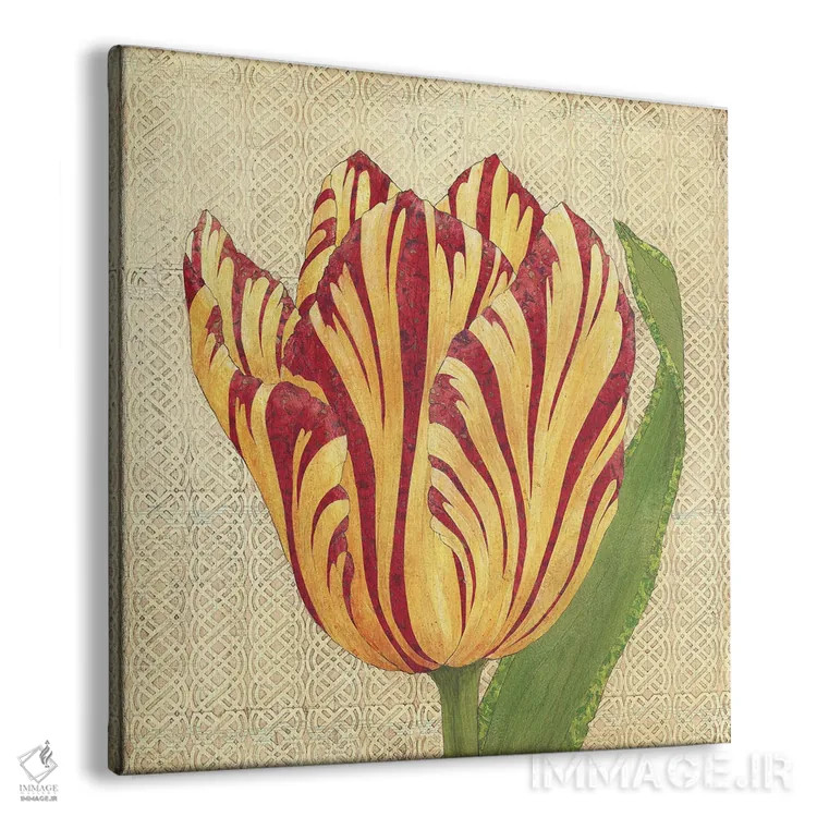 تابلو دکوراتیو لاله آتشین اثر کارن سیکیه - نمای پرسپکتیو محصول