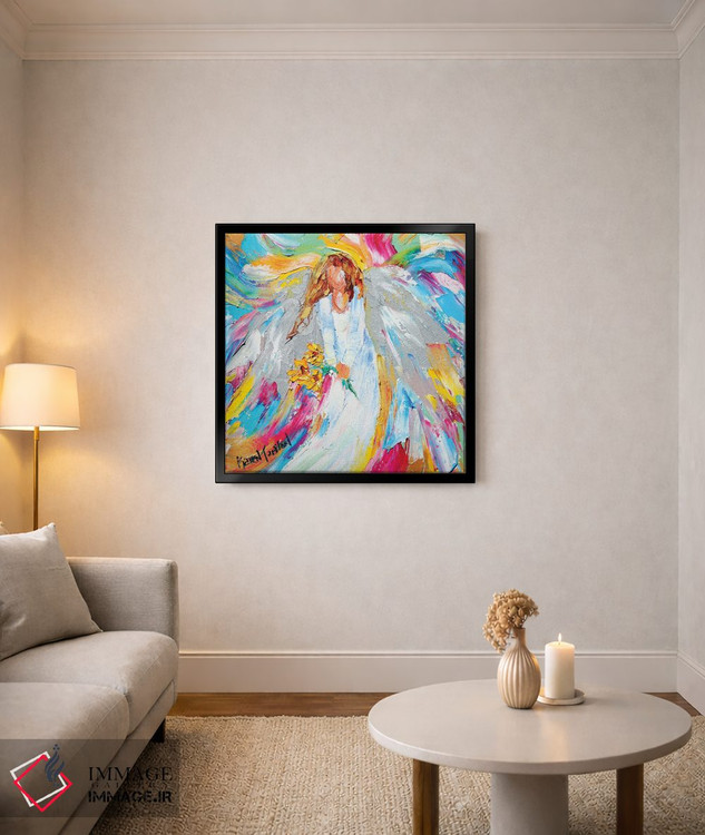 تابلو دکوراتیو فرشته و آفتابگردان ها اثر کارن تارلتون - D5B