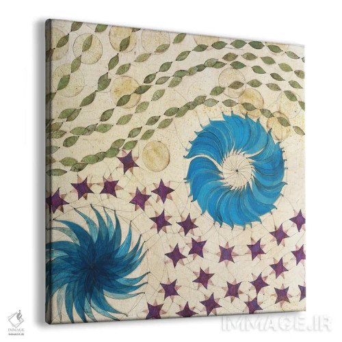 تابلو دکوراتیو پنل چپ چندجهانی اثر کارن سیکیه - نمای پرسپکتیو محصول