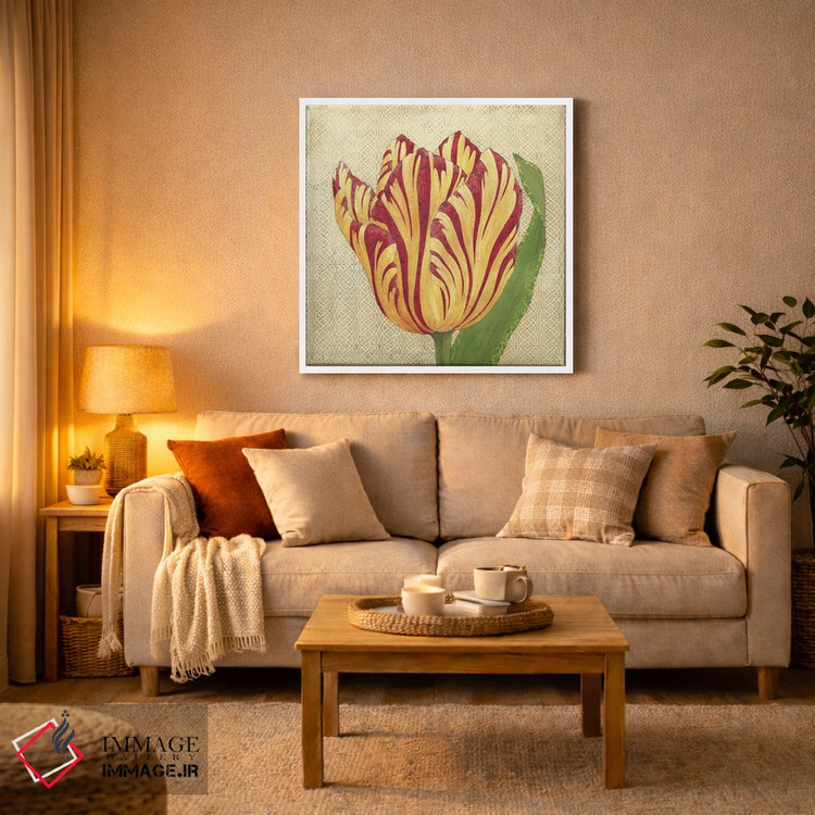 تابلو دکوراتیو لاله آتشین اثر کارن سیکیه - D2W