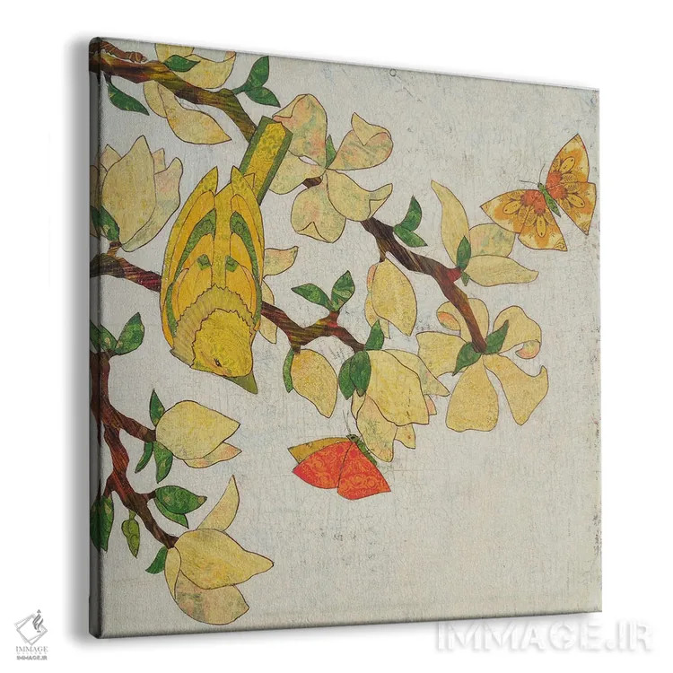 تابلو دکوراتیو داستان پرنده زرد اثر کارن سیکیه - نمای پرسپکتیو محصول