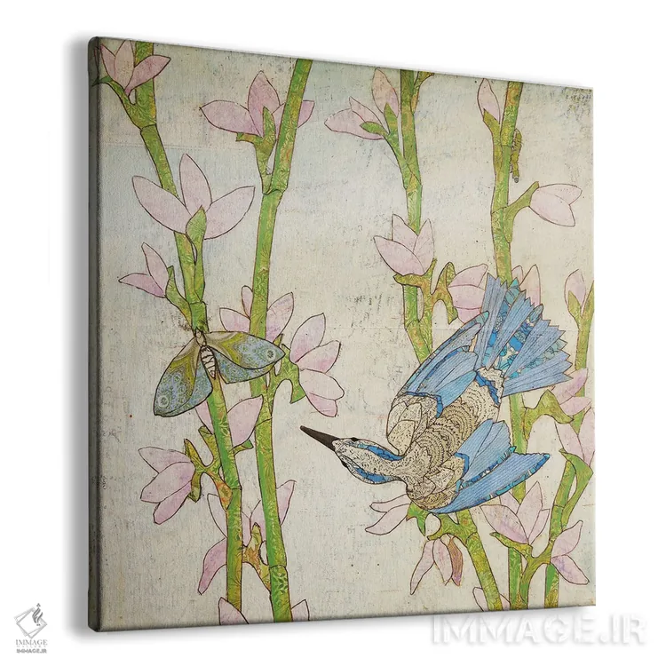 تابلو دکوراتیو داستان پرنده آبی اثر کارن سیکیه - نمای پرسپکتیو محصول