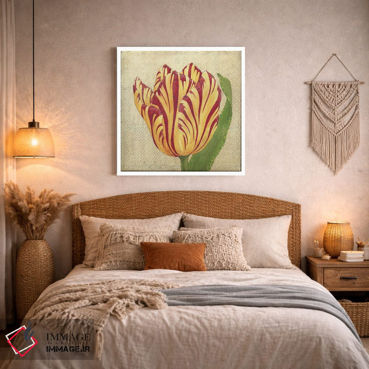 تابلو دکوراتیو لاله آتشین اثر کارن سیکیه - D3W