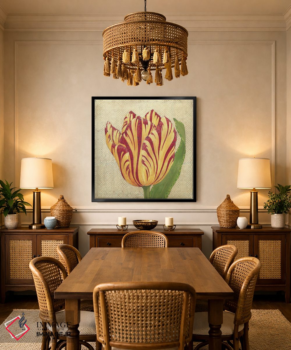 تابلو دکوراتیو لاله آتشین اثر کارن سیکیه - D4B