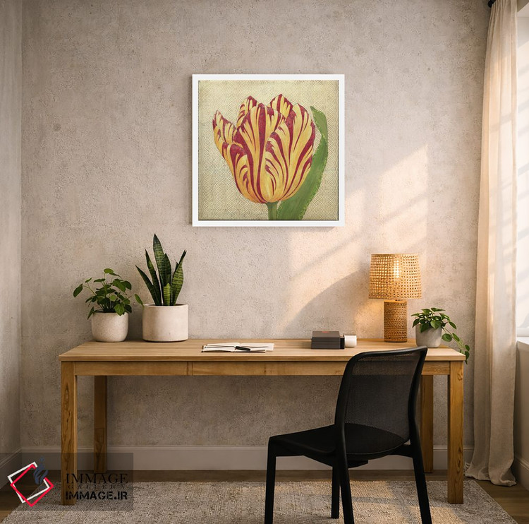 تابلو دکوراتیو لاله آتشین اثر کارن سیکیه - D5W