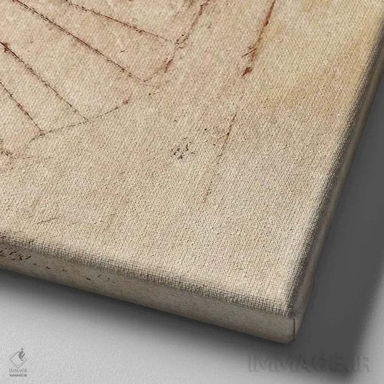 تابلو دکوراتیو تجدید اثر کارن سیکیه - نمای نزدیک بافت بوم