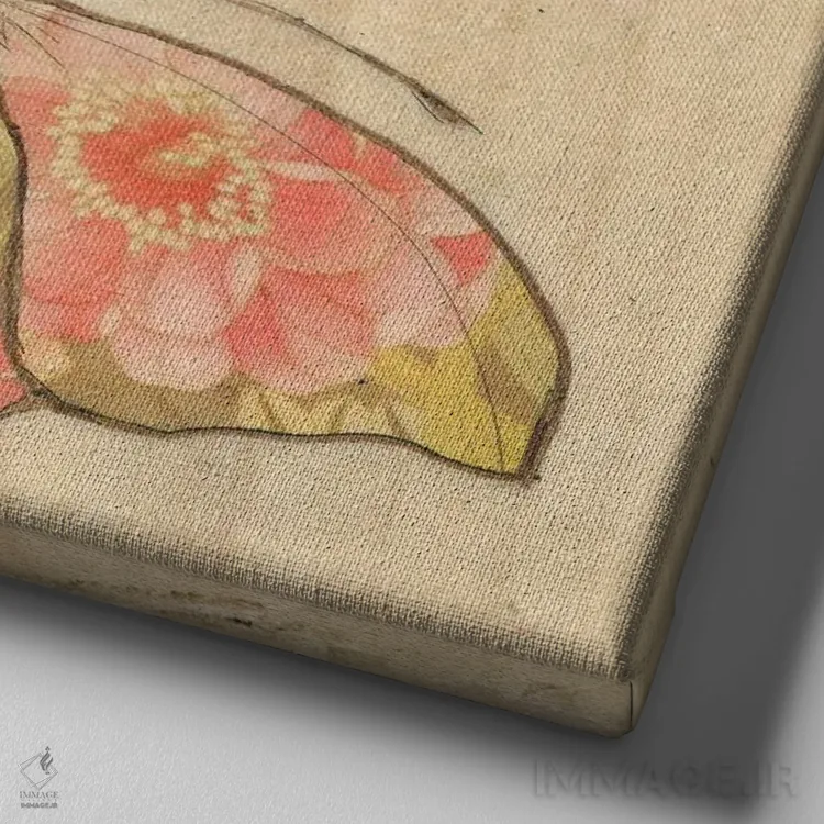 تابلو دکوراتیو زیبا اثر کارن سیکیه - نمای نزدیک بافت بوم