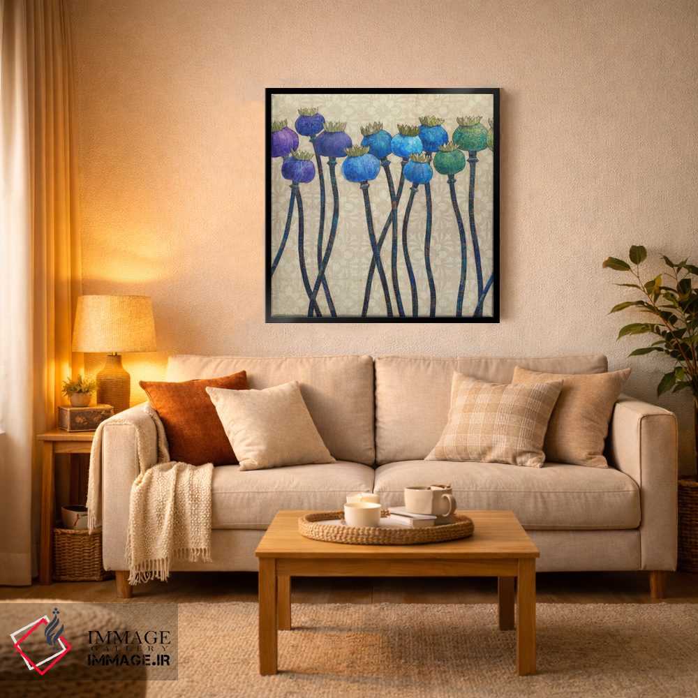 تابلو دکوراتیو کپسول شقایق در هارمونی اثر کارن سیکیه - D3B