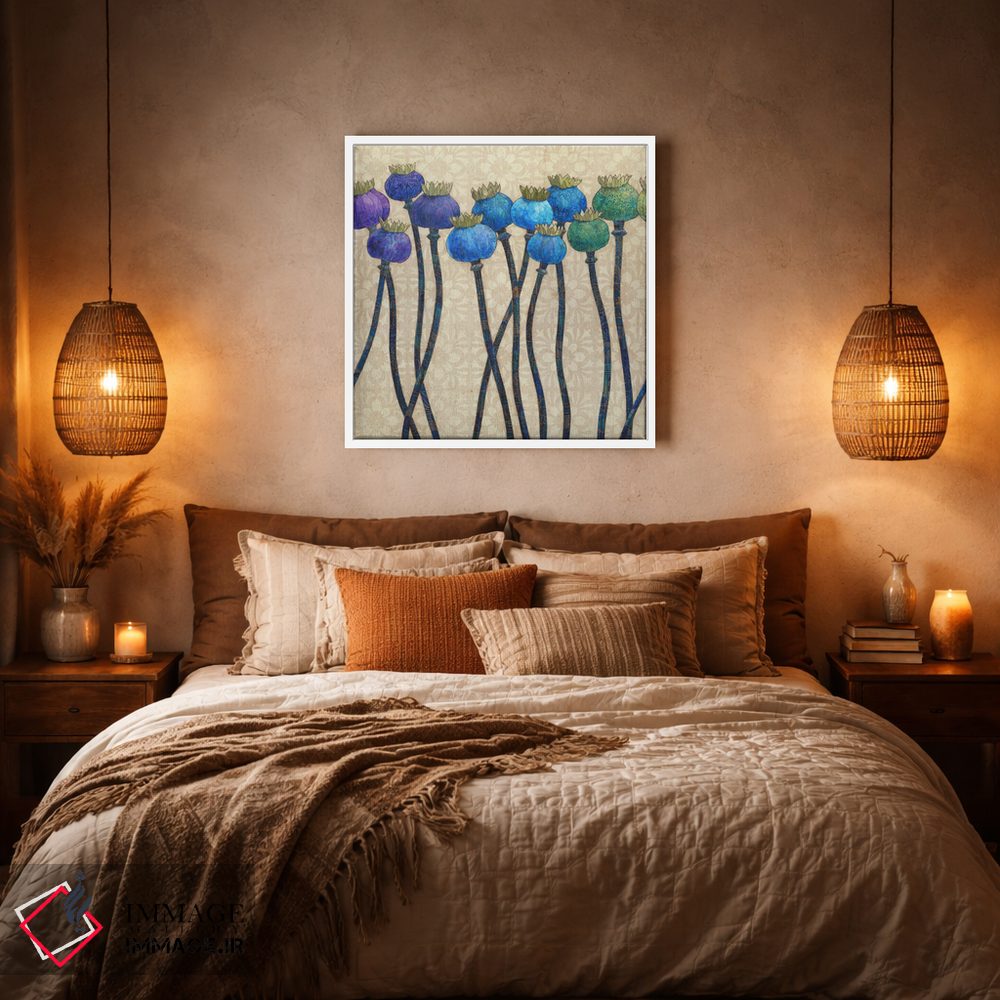 تابلو دکوراتیو کپسول شقایق در هارمونی اثر کارن سیکیه - D6W