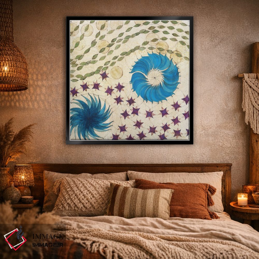 تابلو دکوراتیو پنل چپ چندجهانی اثر کارن سیکیه - D1B