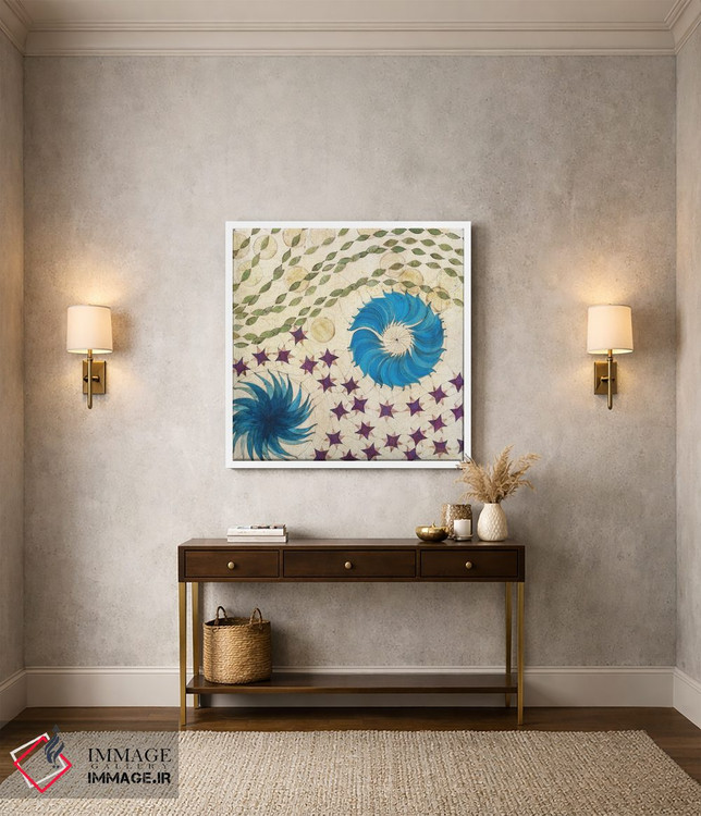 تابلو دکوراتیو پنل چپ چندجهانی اثر کارن سیکیه - D3W