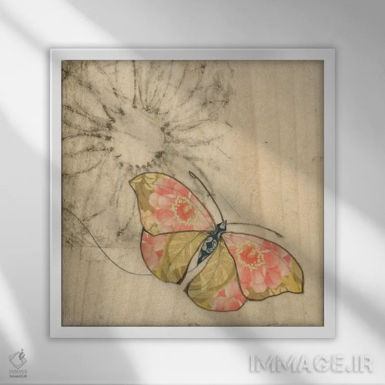 تابلو دکوراتیو زیبا اثر کارن سیکیه - نمای قابدار سفید