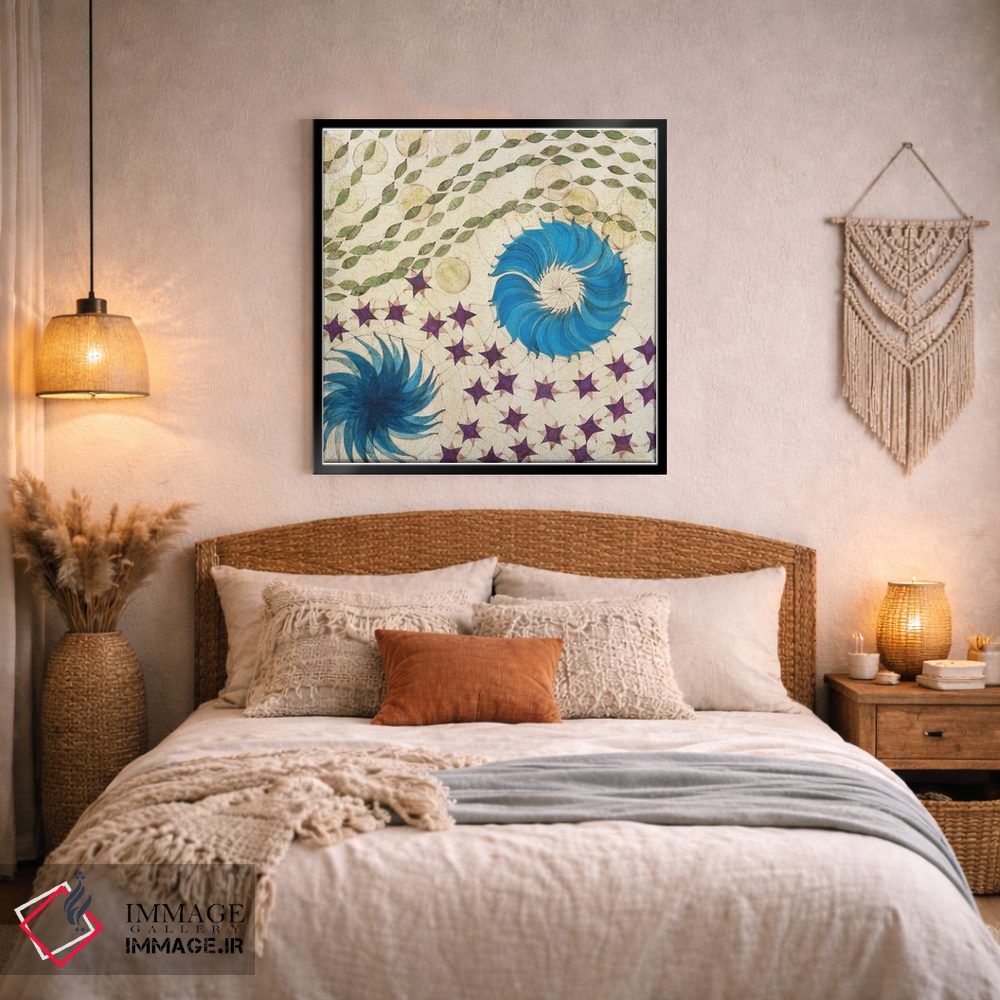 تابلو دکوراتیو پنل چپ چندجهانی اثر کارن سیکیه - D4B