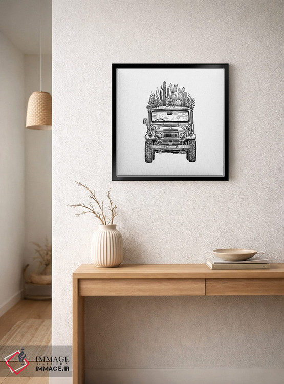 تابلو دکوراتیو کروزر کاکتوسی اثر کاری سلون - D3B