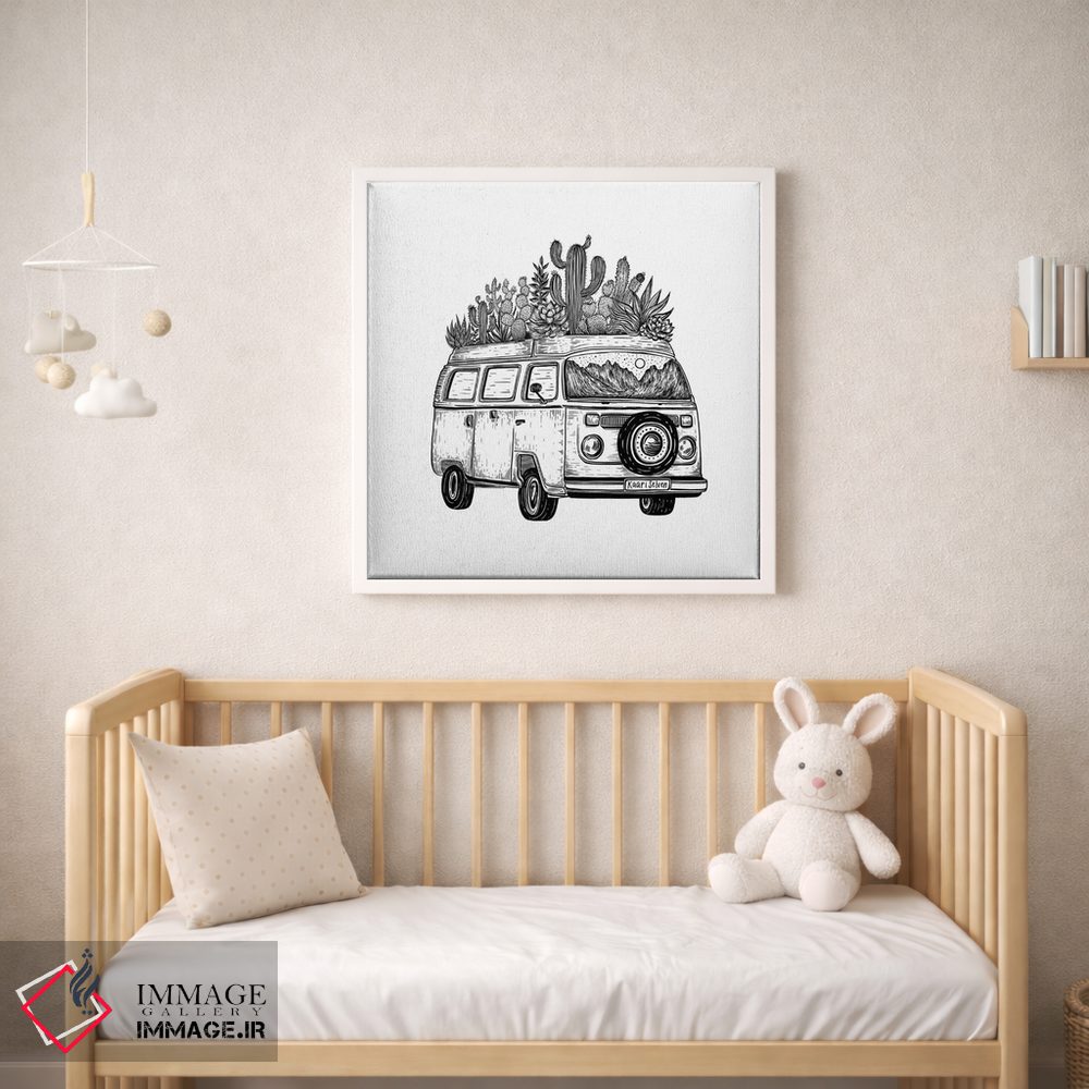 تابلو دکوراتیو ون کاکتوسی اثر کاری سلون - D1W