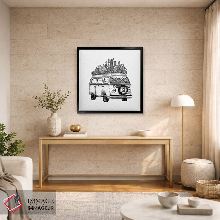 تابلو دکوراتیو ون کاکتوسی اثر کاری سلون - D5B