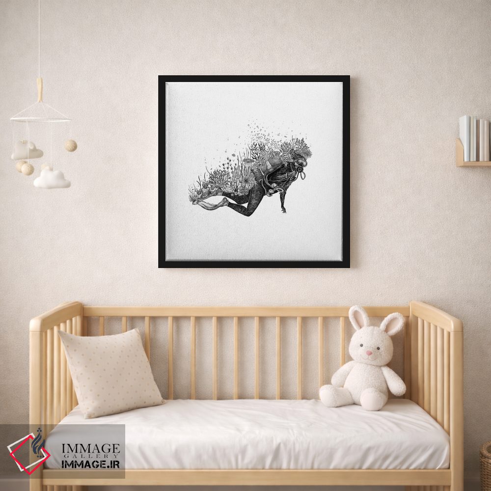 تابلو دکوراتیو غواص مرجانی اثر کاری سلون - D2B