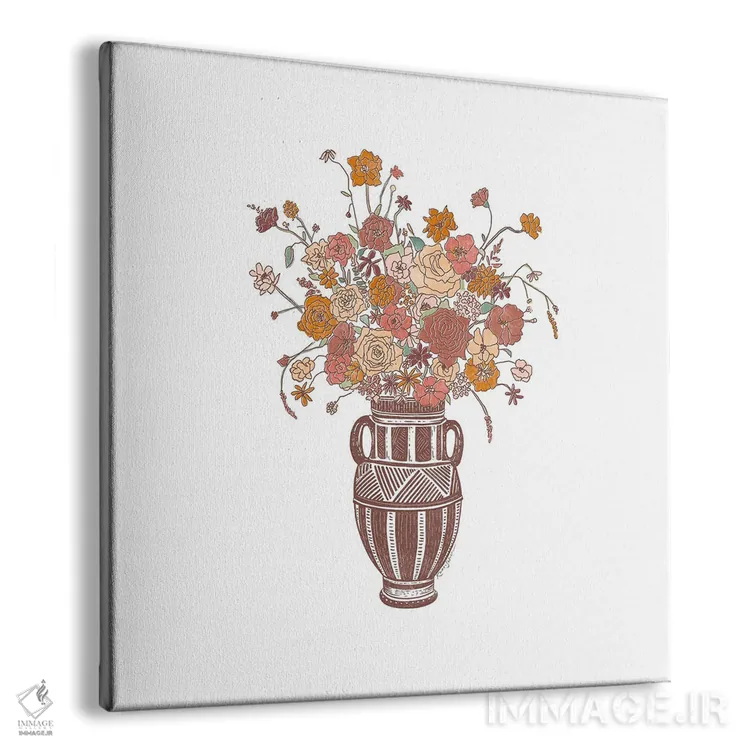 تابلو دکوراتیو آمفورای گلدار اثر کاری سلون - نمای پرسپکتیو محصول