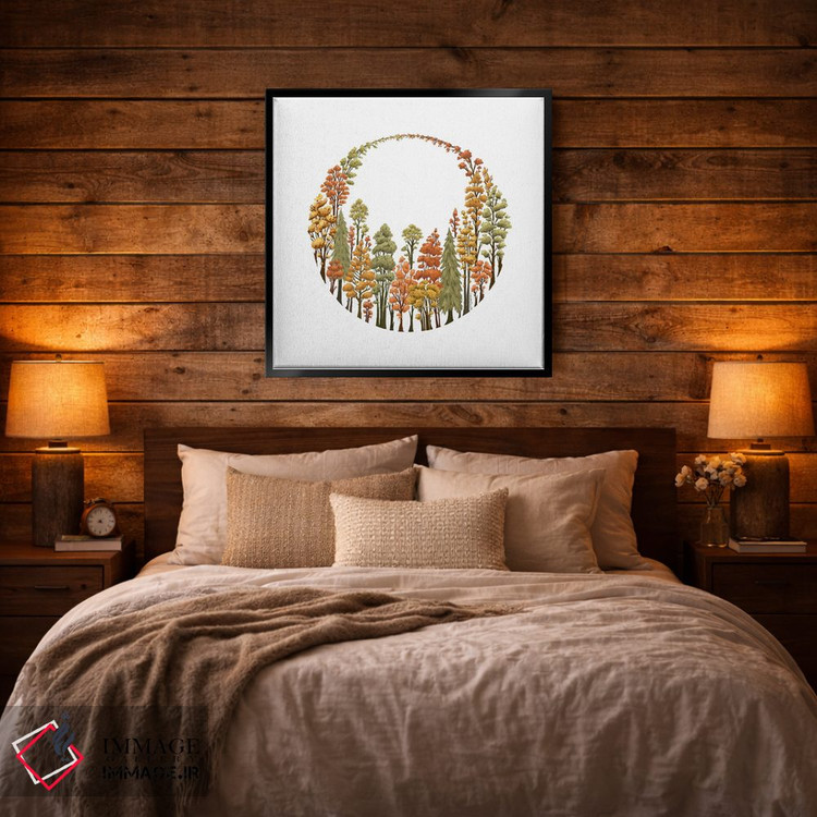 تابلو دکوراتیو حلقه جنگل پاییزی اثر کاری سلون - D1B