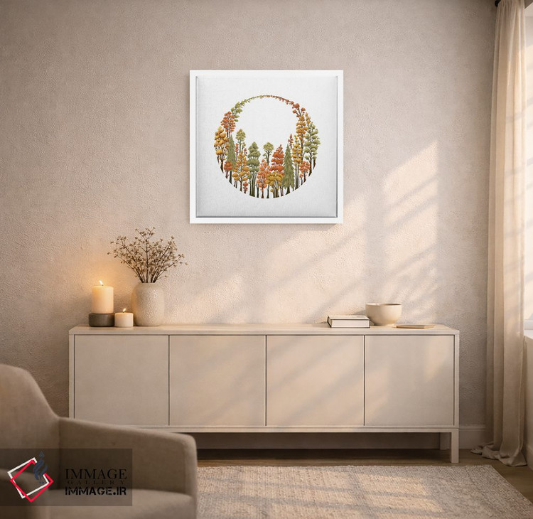 تابلو دکوراتیو حلقه جنگل پاییزی اثر کاری سلون - D5W