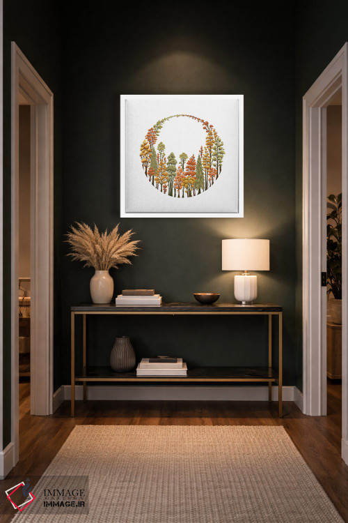 تابلو دکوراتیو حلقه جنگل پاییزی اثر کاری سلون - D6W