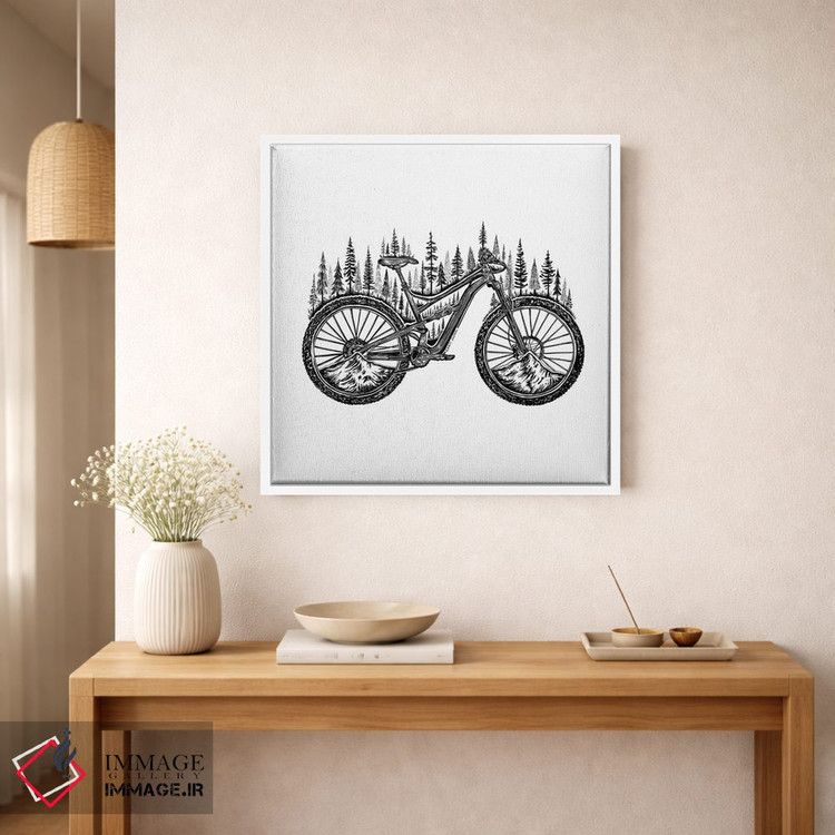 تابلو دکوراتیو دوچرخه جنگلی اثر کاری سلون - D1W