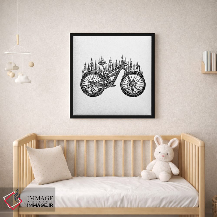 تابلو دکوراتیو دوچرخه جنگلی اثر کاری سلون - D2B