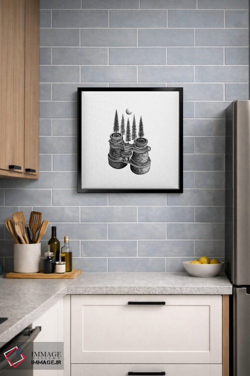 تابلو دکوراتیو دوربین دوچشمی جنگلی اثر کاری سلون - D5B