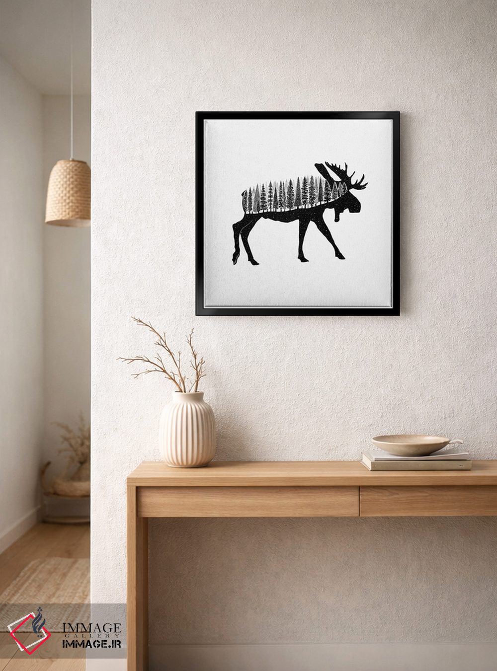 تابلو دکوراتیو گوزن جنگلی اثر کاری سلون - D4B