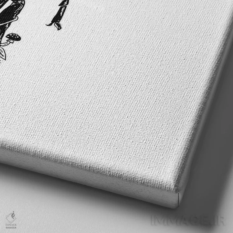 تابلو دکوراتیو سوسک قارچی اثر کاری سلون - نمای نزدیک بافت بوم