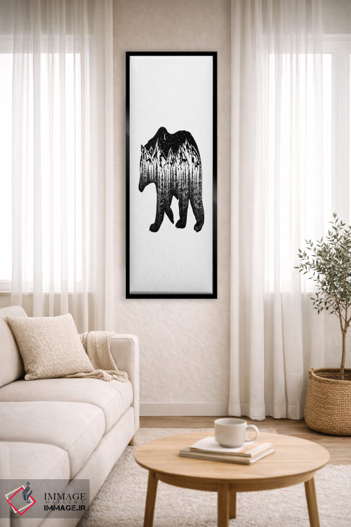 تابلو دکوراتیو خرس کوهستانی اثر کاری سلون - D3B