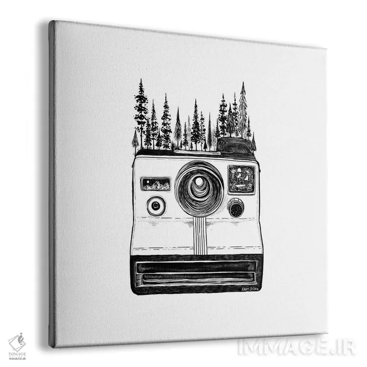 تابلو دکوراتیو پولاروید ۱ اثر کاری سلون - نمای پرسپکتیو محصول